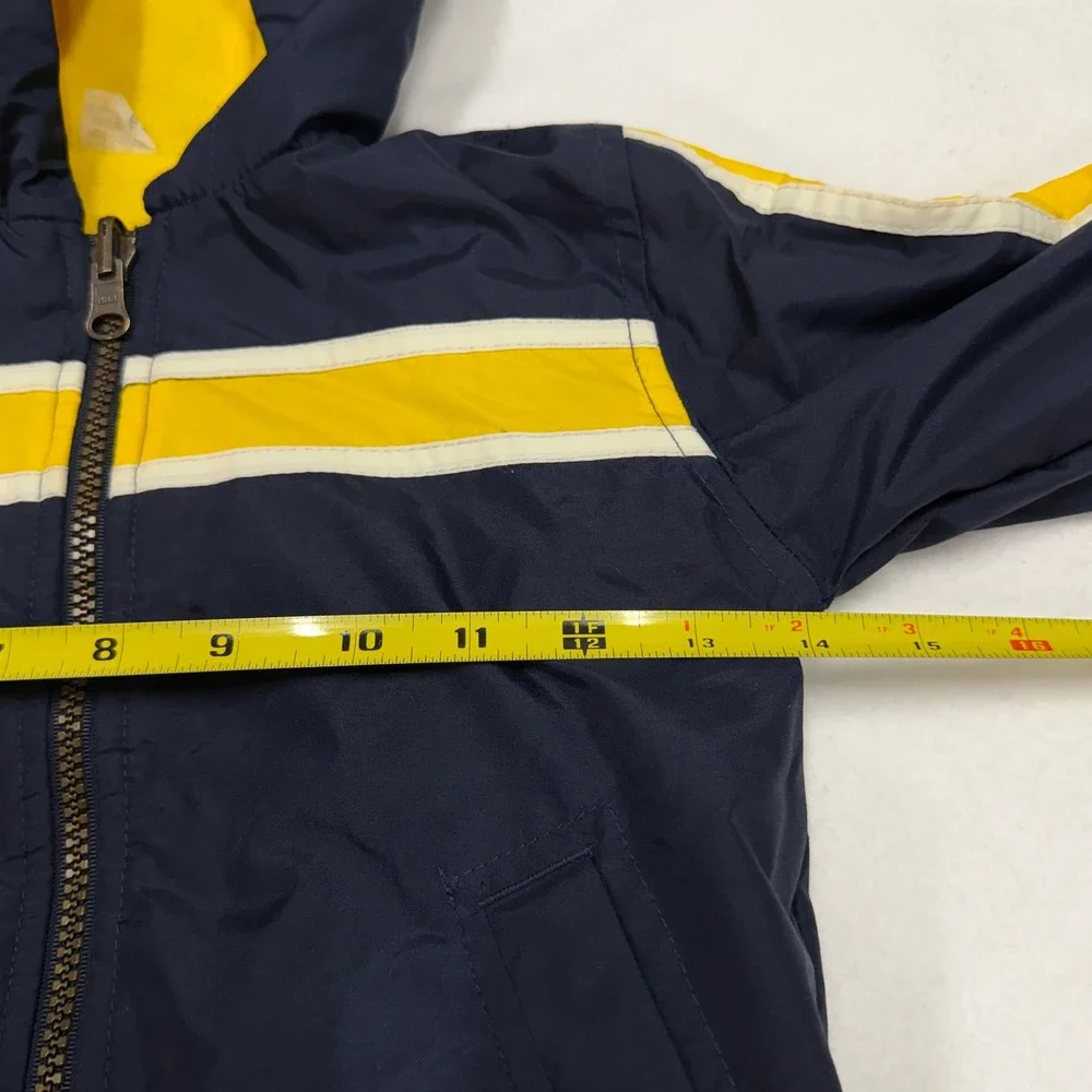 OshKosh B'gosh Baby Boys Reversible Jacket Navy Yellow Stripes 18 Months Vintage